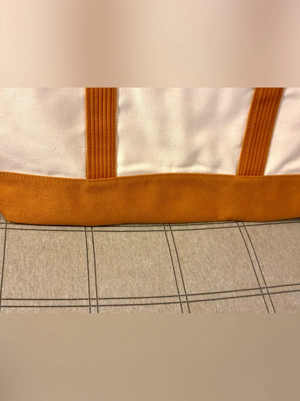 Ralph Lauren FragCream and Brown Canvas Tote